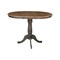 International Concepts Round 36 in Rd Extension Dining table, 4 RTA counterHt stools, Hickory/Coal, 36 W, 48 L, 35.3 in H K45-36RXT-6B-S6172-4 - alternate 4